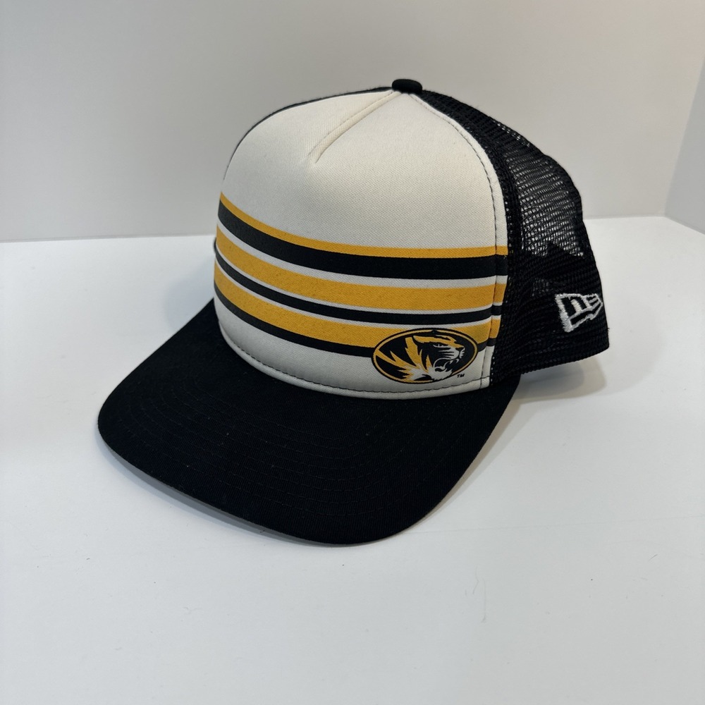 New Era 9 Fifty Missouri Tigers Mizzou SnapBack hat retro style stripe trucker